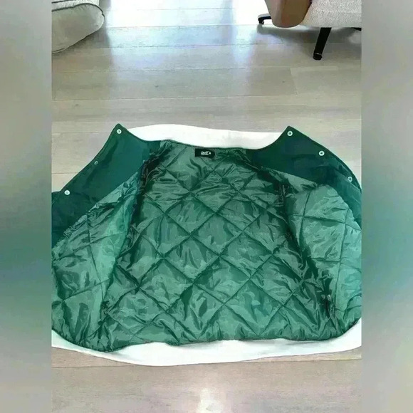 GHOST lifestyle pre work out vintage forest green Bomber Jacket size medium M - Picture 15 of 16